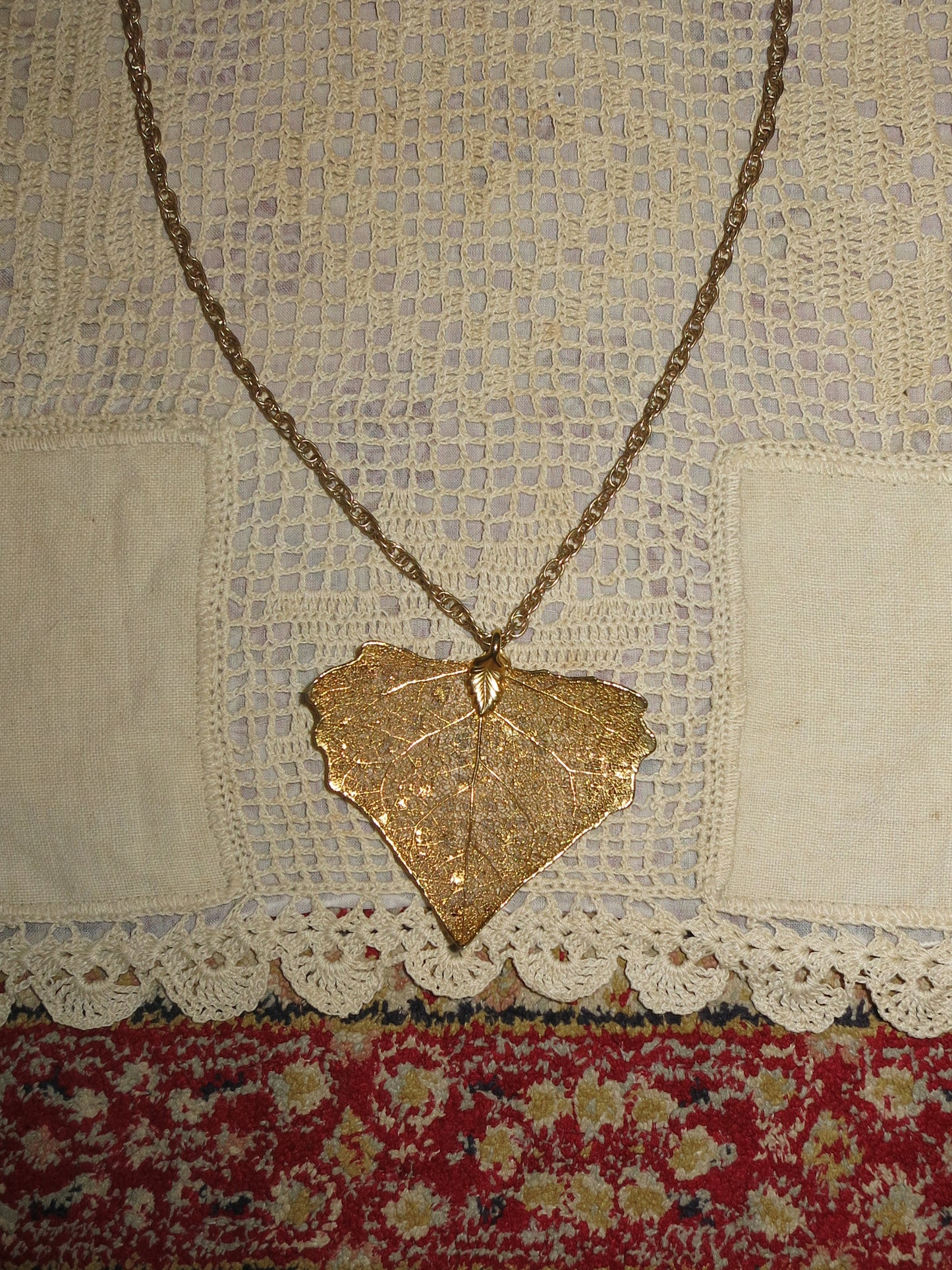Reworked Gold Leaf Necklace