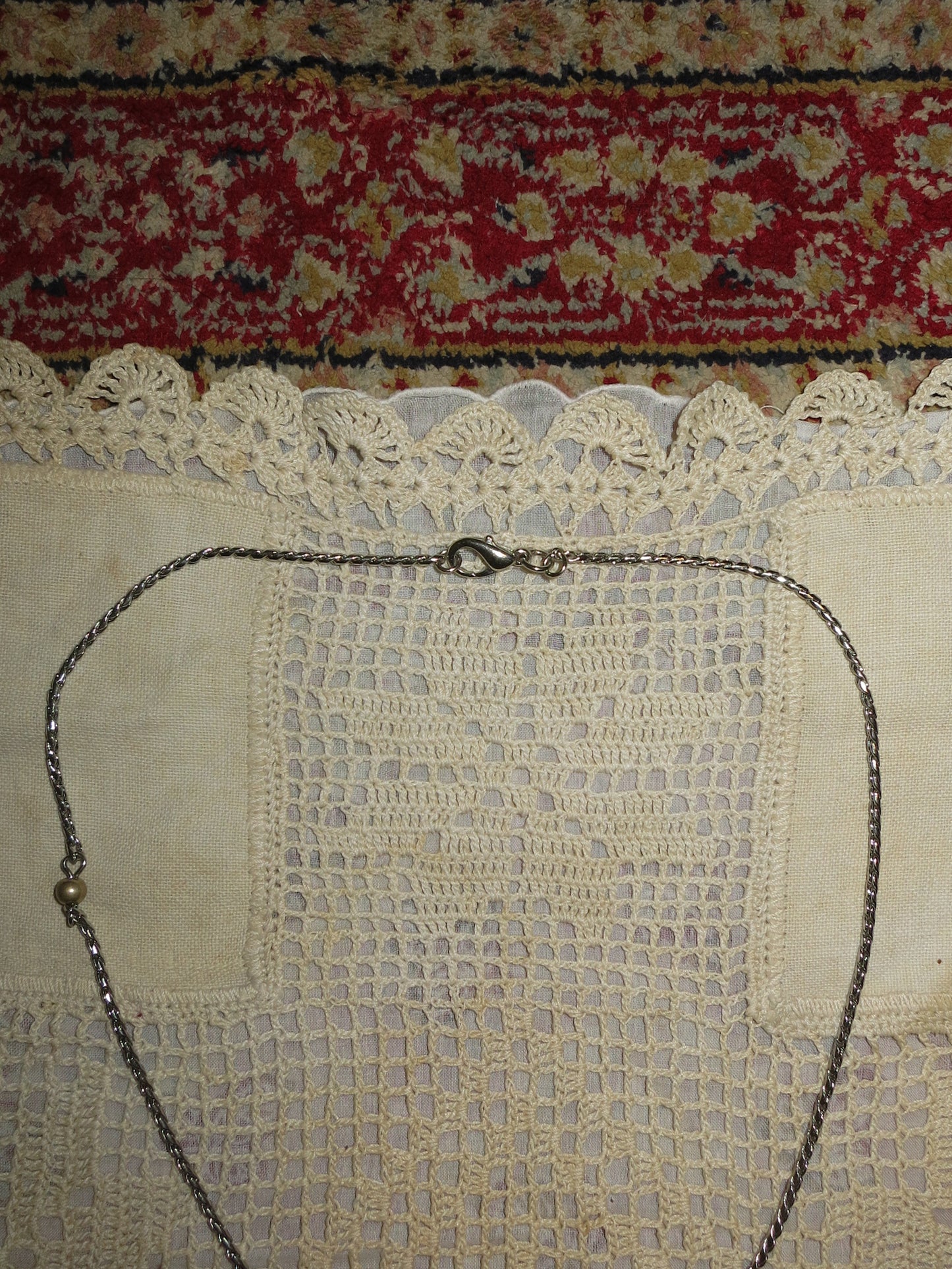 Trifari Gold Enamel Cross Necklace