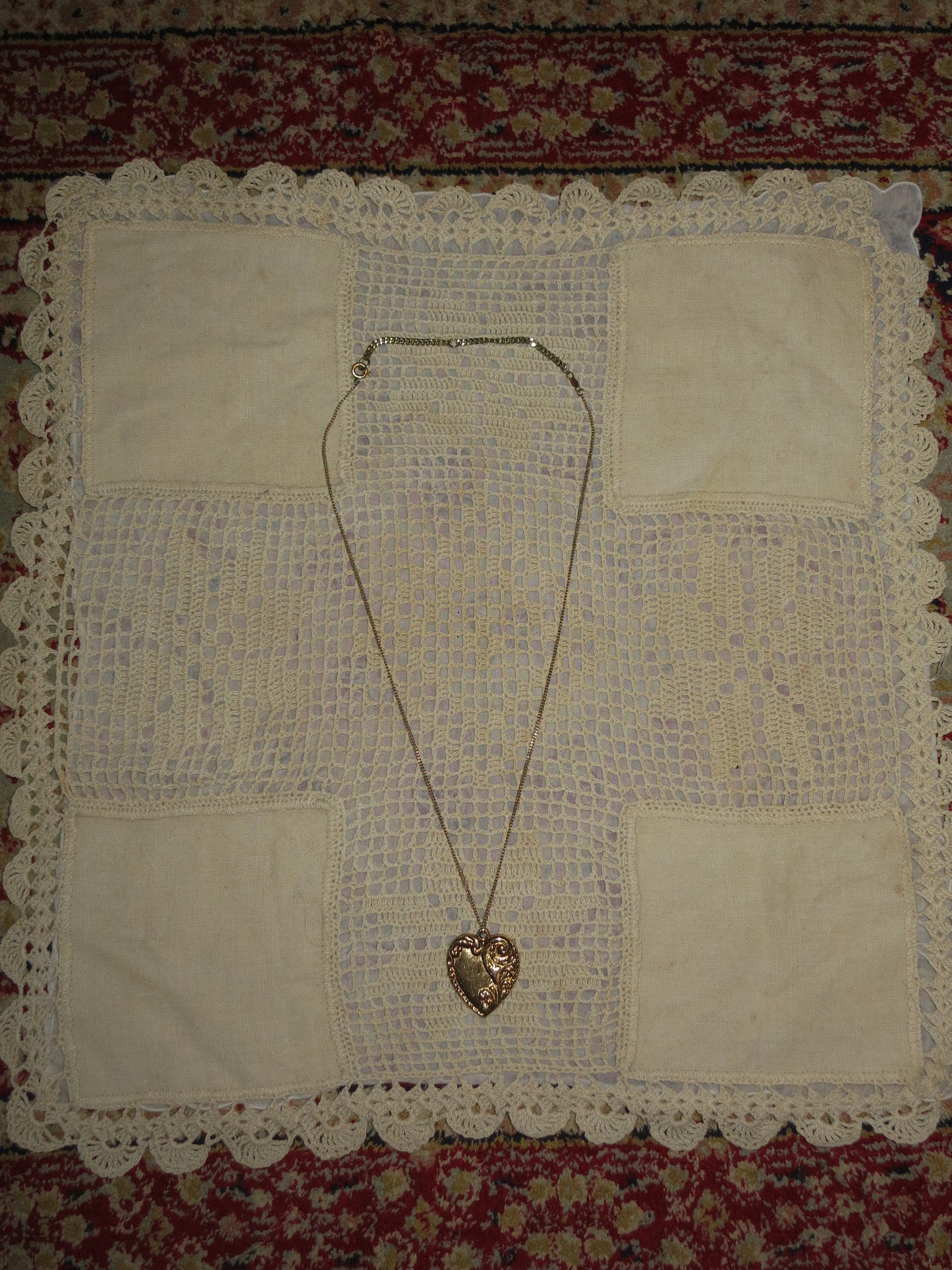 Gold Swirl Heart Necklace