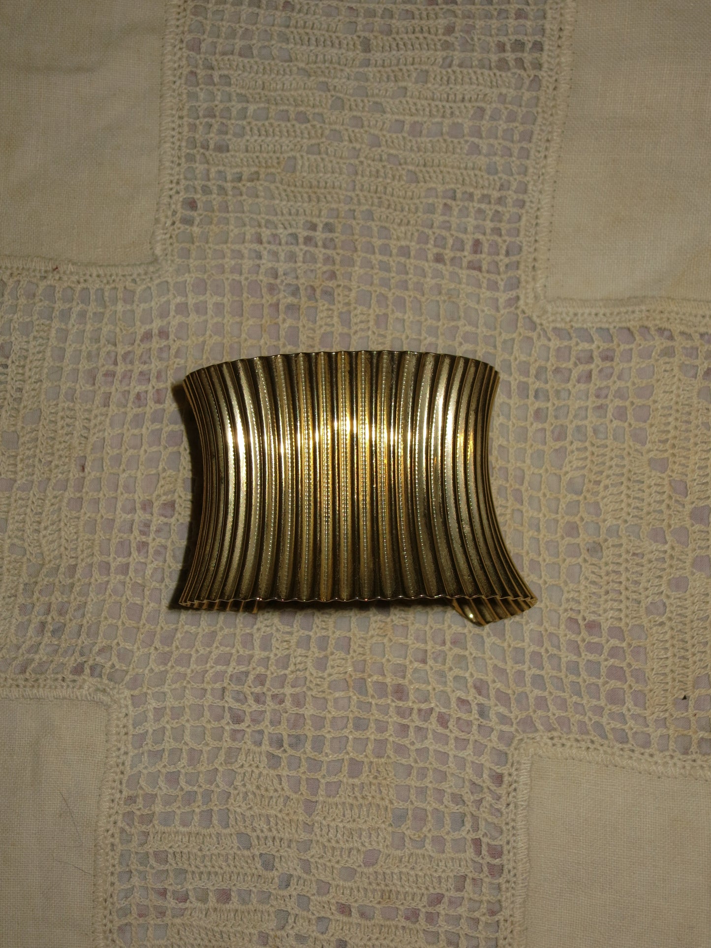 Gold Pleated Bangle