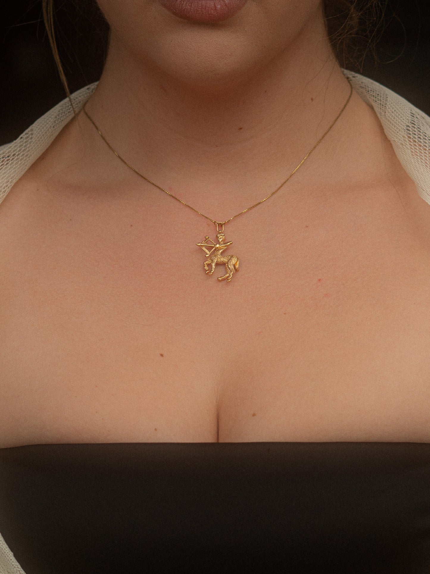 Reworked Vintage Centaur Charm Necklace