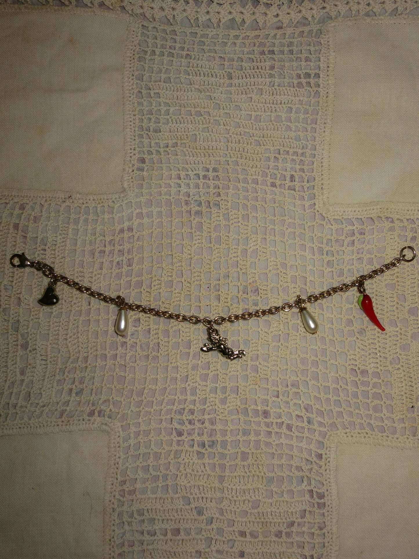 Chili Cherub Charm Bracelet