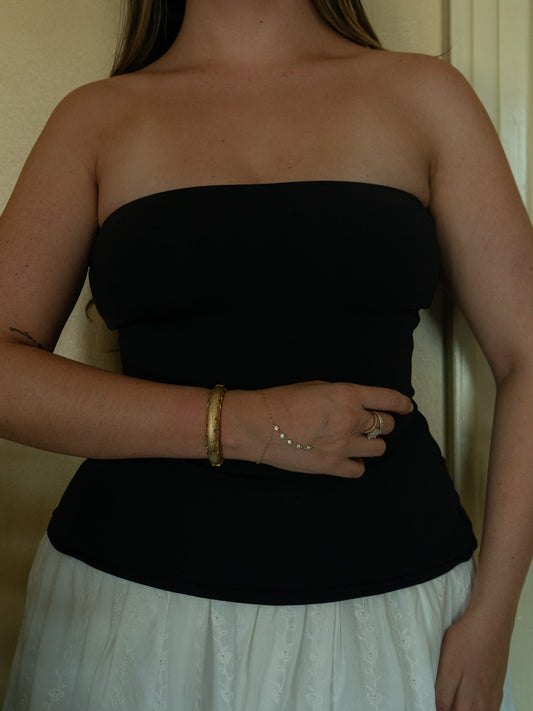 Gold Bangle with Multicolor Stones