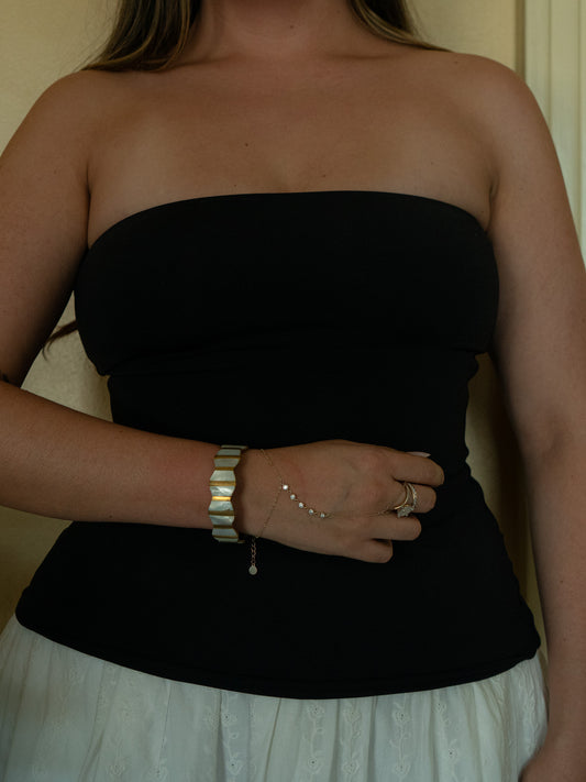 Gold Mother of Pearl Bangle